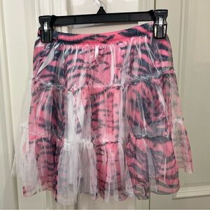 pink zebra print tutu like skirt